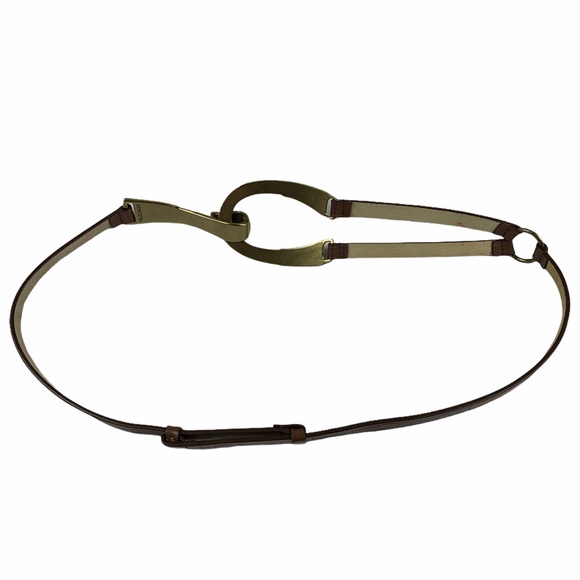 Chicos Brown Faux Vegan Leather Hook Waist Belt ML main image 4
